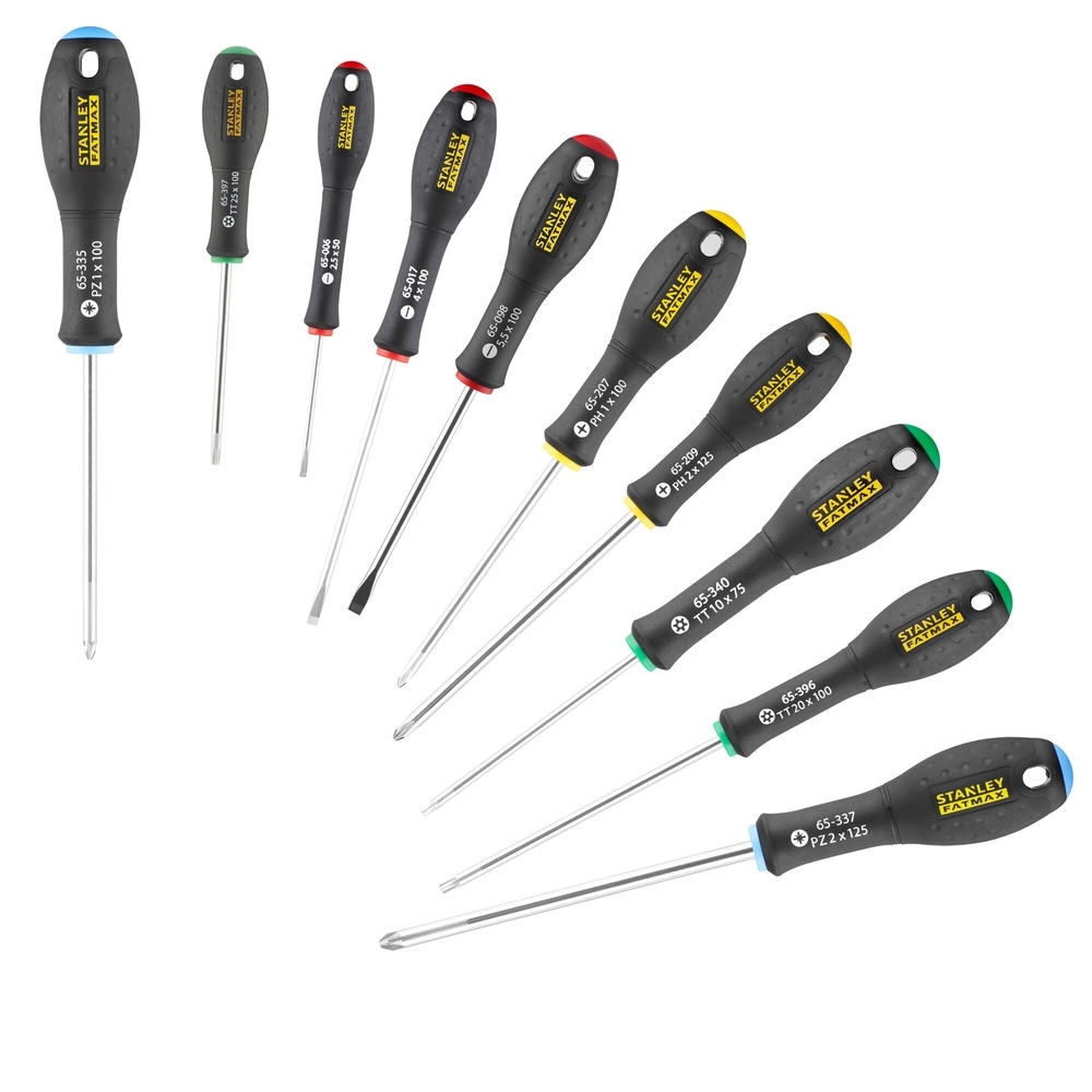 Tournevis d'électricien + mécanicien + Phillips + Pozidriv + Torx - 10 pièces - FMHT0-62128 - STANLEY FATMAX