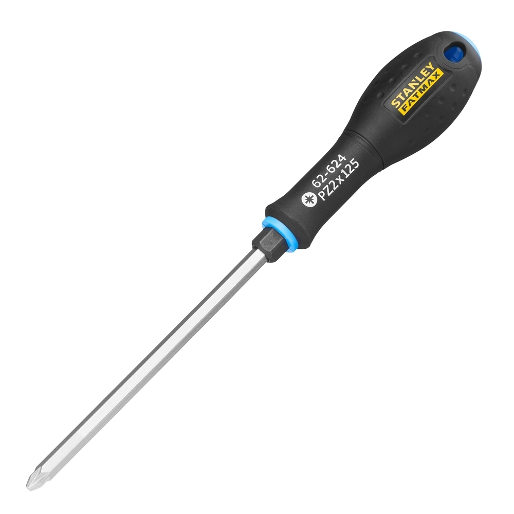 Tournevis Pozidriv PZ 2 x 125 mm avec écrou 6 pans - Fatmax  - FMHT0-62624 - STANLEY FATMAX