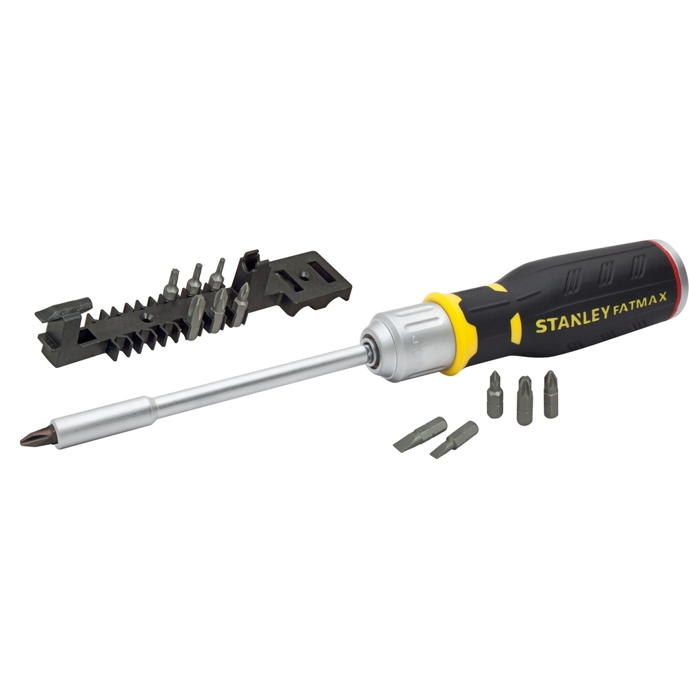 Tournevis porte-embouts à cliquet + 12 embouts - FMHT0-62690 - STANLEY FATMAX