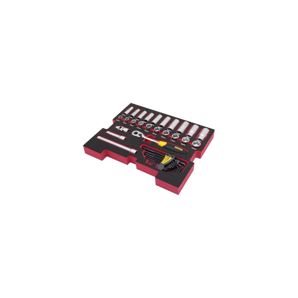 Module mousse Pro-Stack™ cliquets/douilles 3/8’’ - 38 pièces - FMHT0-74296 - STANLEY FATMAX