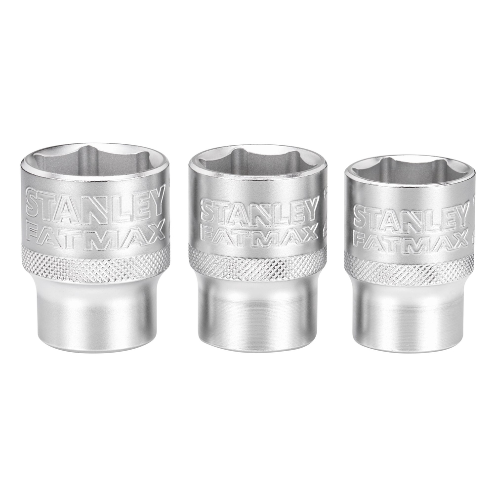 Jeu de douilles 1/2’’ 6 pans 21-22-24 mm - Fatmax - 3 pièces - FMMT17095-0 - STANLEY FATMAX