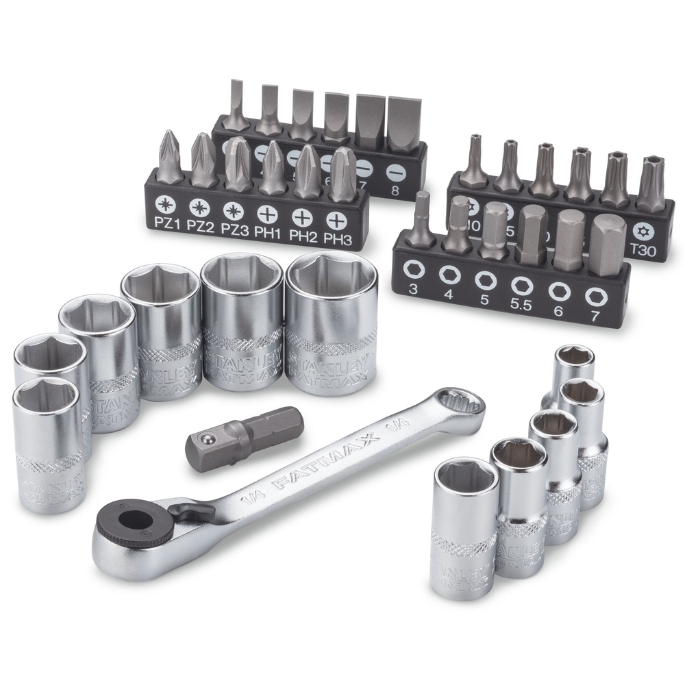 Coffret Stakbox S - 1/4’’ - jeu de 37 pièces - Fatmax - FMMT19101-0 - STANLEY FATMAX
