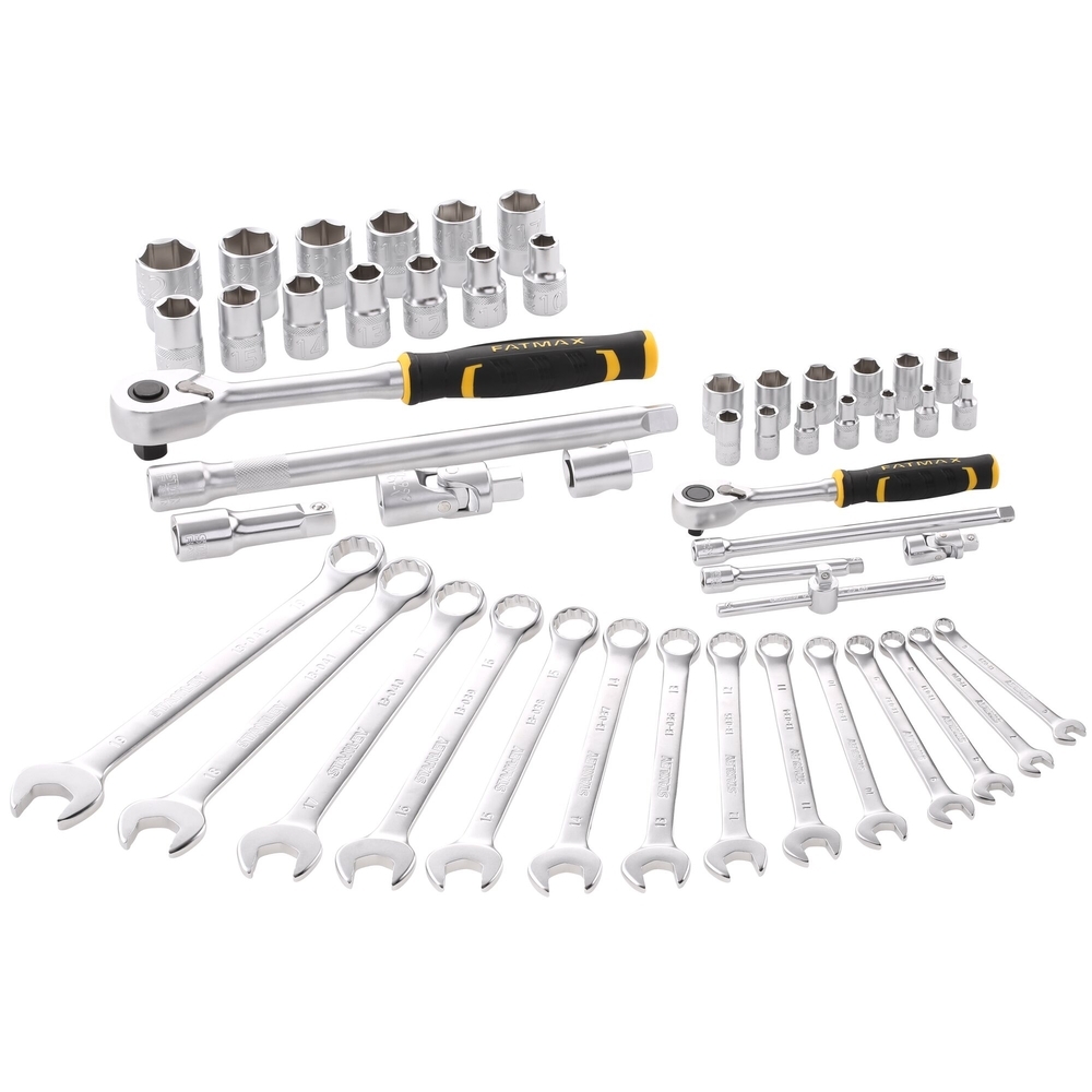 Coffret de douilles 1/4’’ + 1/2’’ + clés mixtes - jeu de 50 pièces - Fatmax - FMMT82827-1 - STANLEY FATMAX