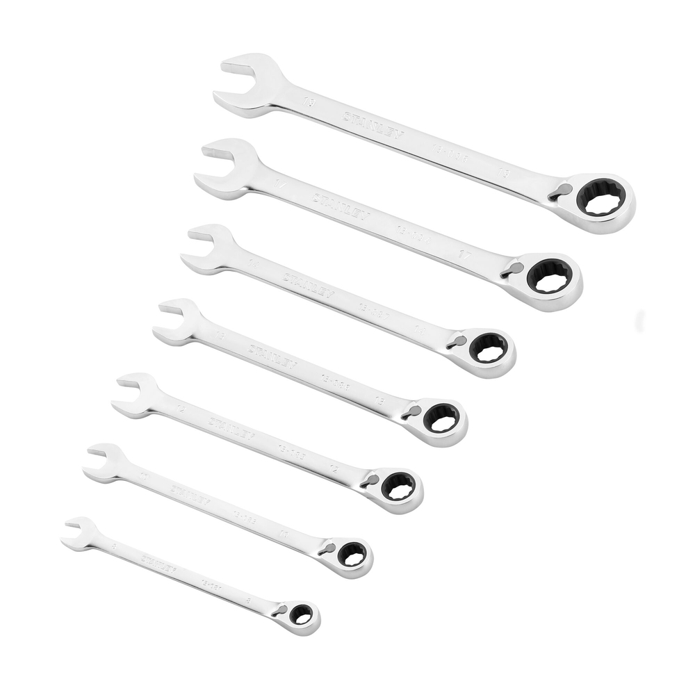 Clés mixtes à cliquet réversible - jeu de 7 pièces - FATMAX - FMMT82848-0 - STANLEY FATMAX