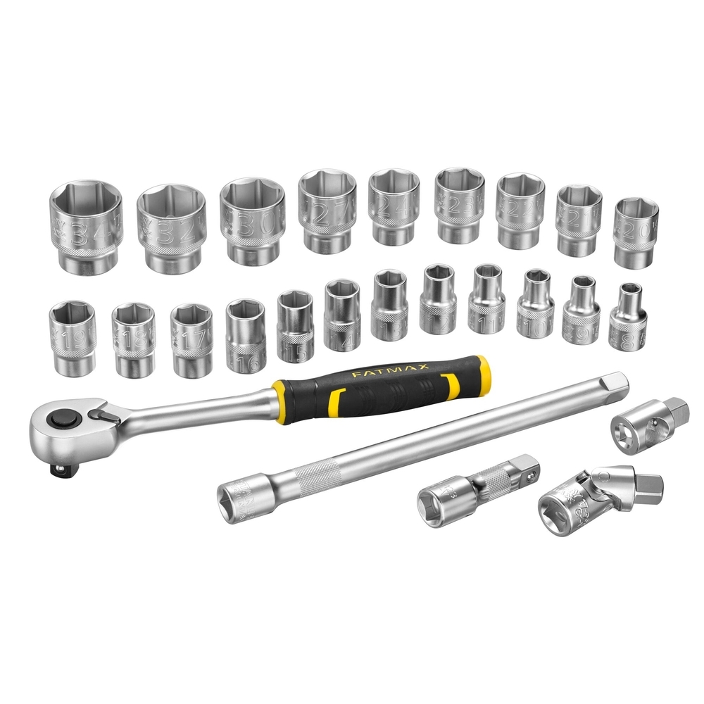 Coffret de douilles Stakbox L - 1/2’’ - jeu de 26 pièces - Fatmax - FMMT98103-1 - STANLEY FATMAX