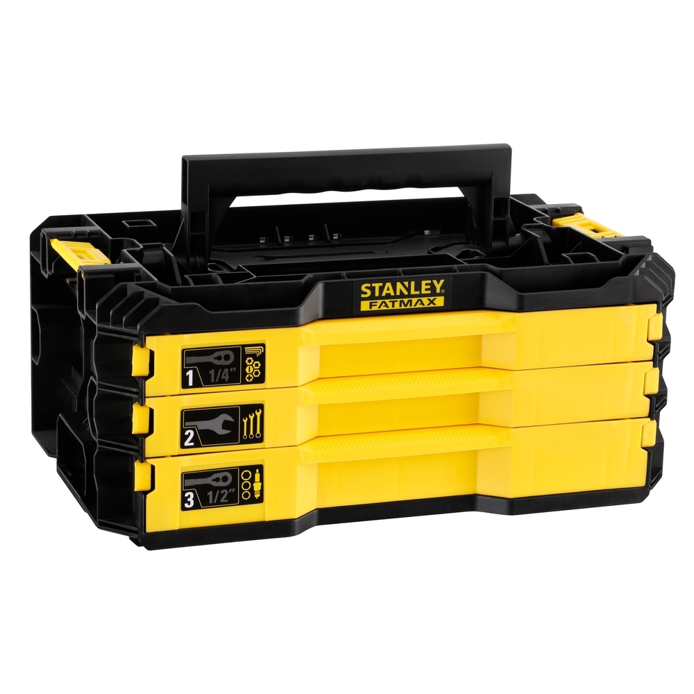 Boite 3 tiroirs outillée Pro-Stack™ - 126 pièces - FMMT98107-1 - STANLEY FATMAX
