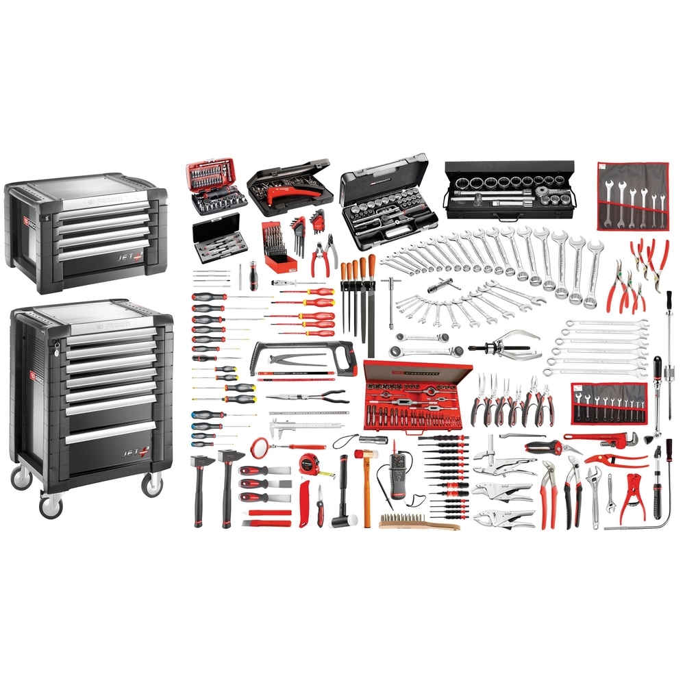 Sélection mécanicien 333 outils + servante 7 tiroirs - FACOM - JET7.M150A