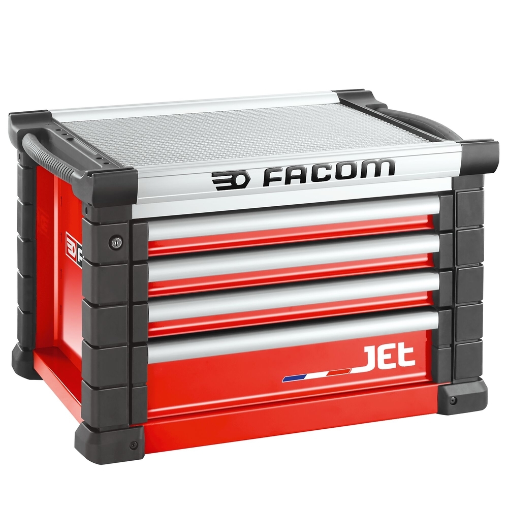 Coffre JET 4 tiroirs - 3 modules par tiroir rouge - FACOM - JET.C4M3A