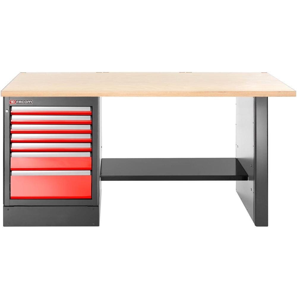 Établi 2,2 m 7 tiroirs 569 x 421 mm plateau bois version haute - FACOM - JLS3-2MW7DH