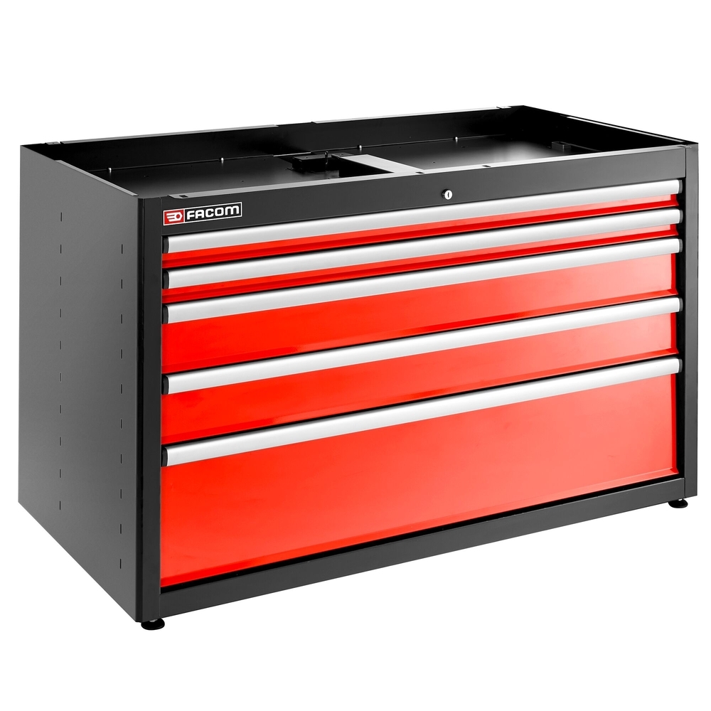 Meuble bas double 5 tiroirs 1269 x 421 mm rouge - FACOM - JLS3-MBD5T