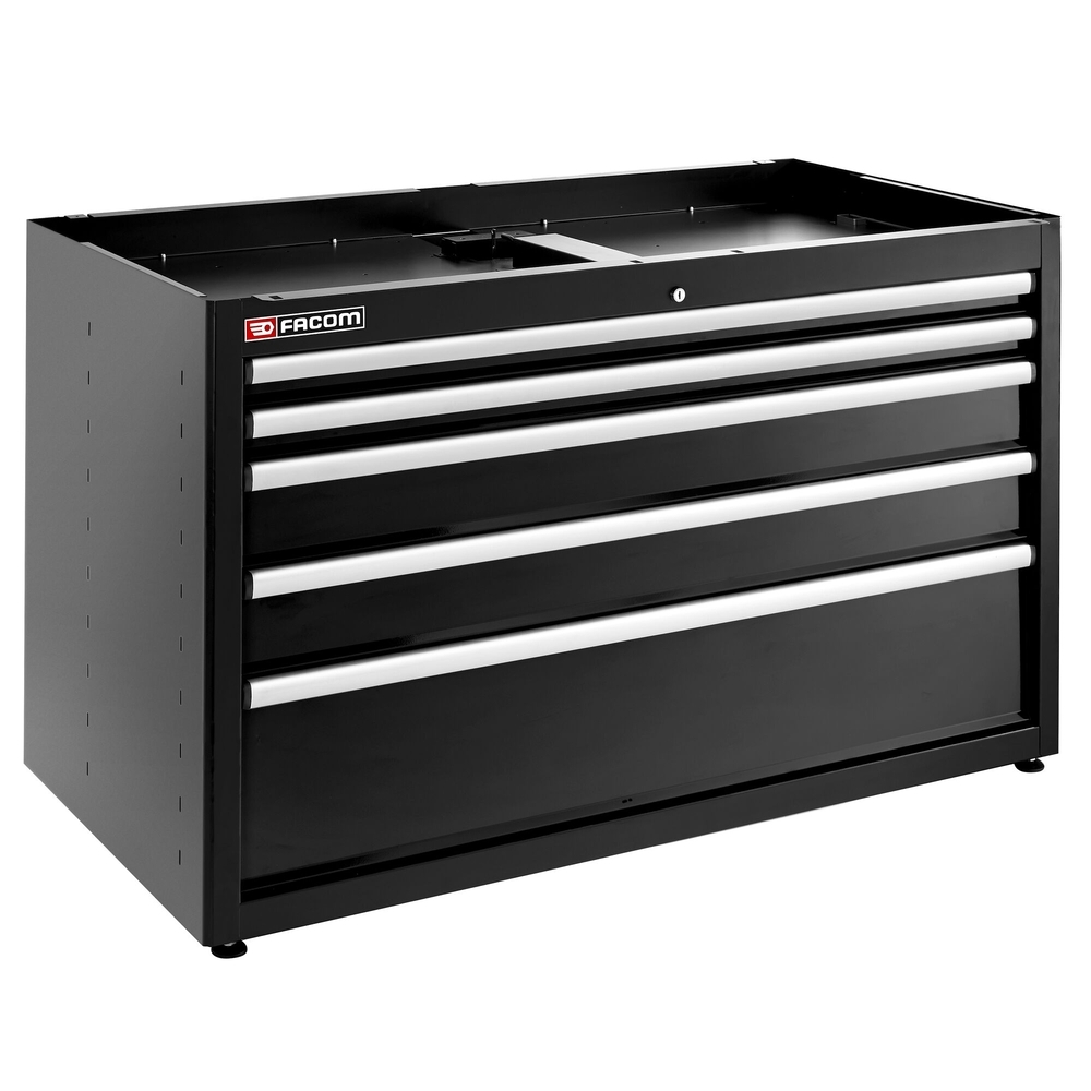 Meuble bas double 5 tiroirs 1269 x 421 mm noir - FACOM - JLS3-MBD5TBS