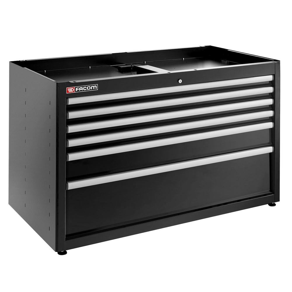 Meuble bas double 6 tiroirs 1269 x 421 mm noir - FACOM - JLS3-MBD6TBS
