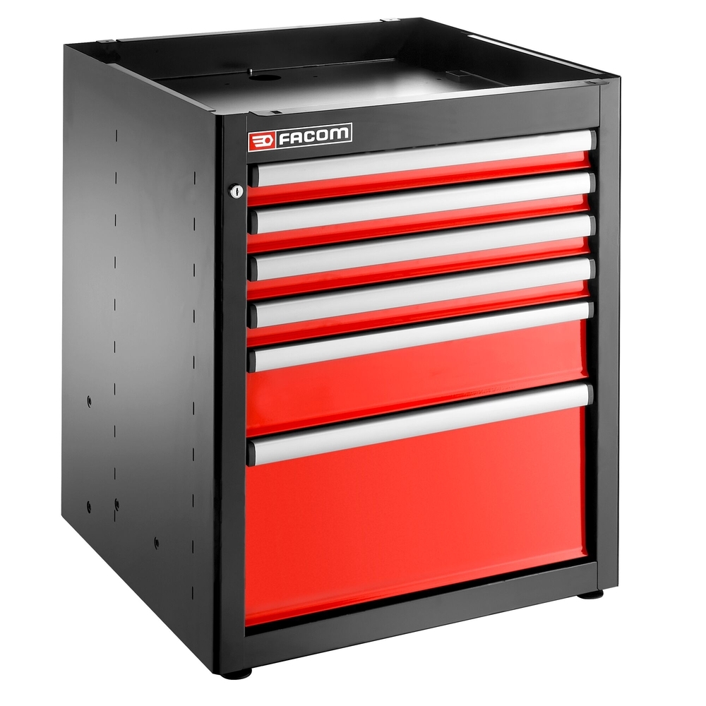 Meuble bas simple 6 tiroirs 569 x 421 mm rouge - FACOM - JLS3-MBS6T