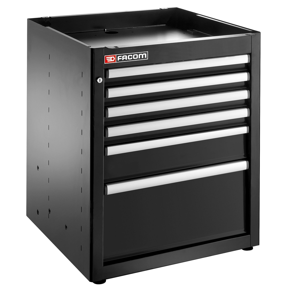 Meuble bas simple 6 tiroirs 569 x 421 mm noir - FACOM - JLS3-MBS6TBS