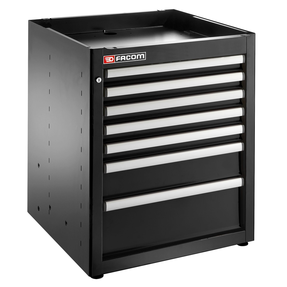 Meuble bas simple 7 tiroirs 569 x 421 mm noir - FACOM - JLS3-MBS7TBS