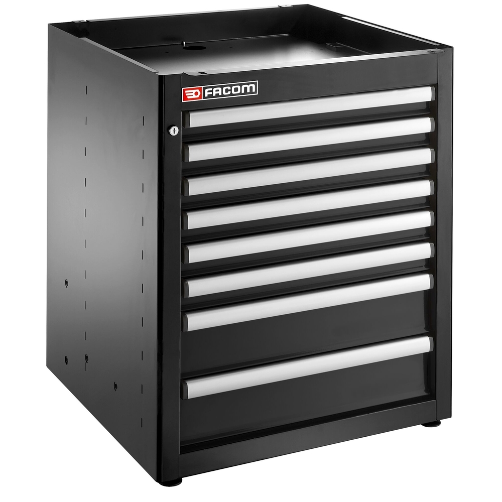 Meuble bas simple 8 tiroirs 569 x 421 mm noir - FACOM - JLS3-MBS8TBS