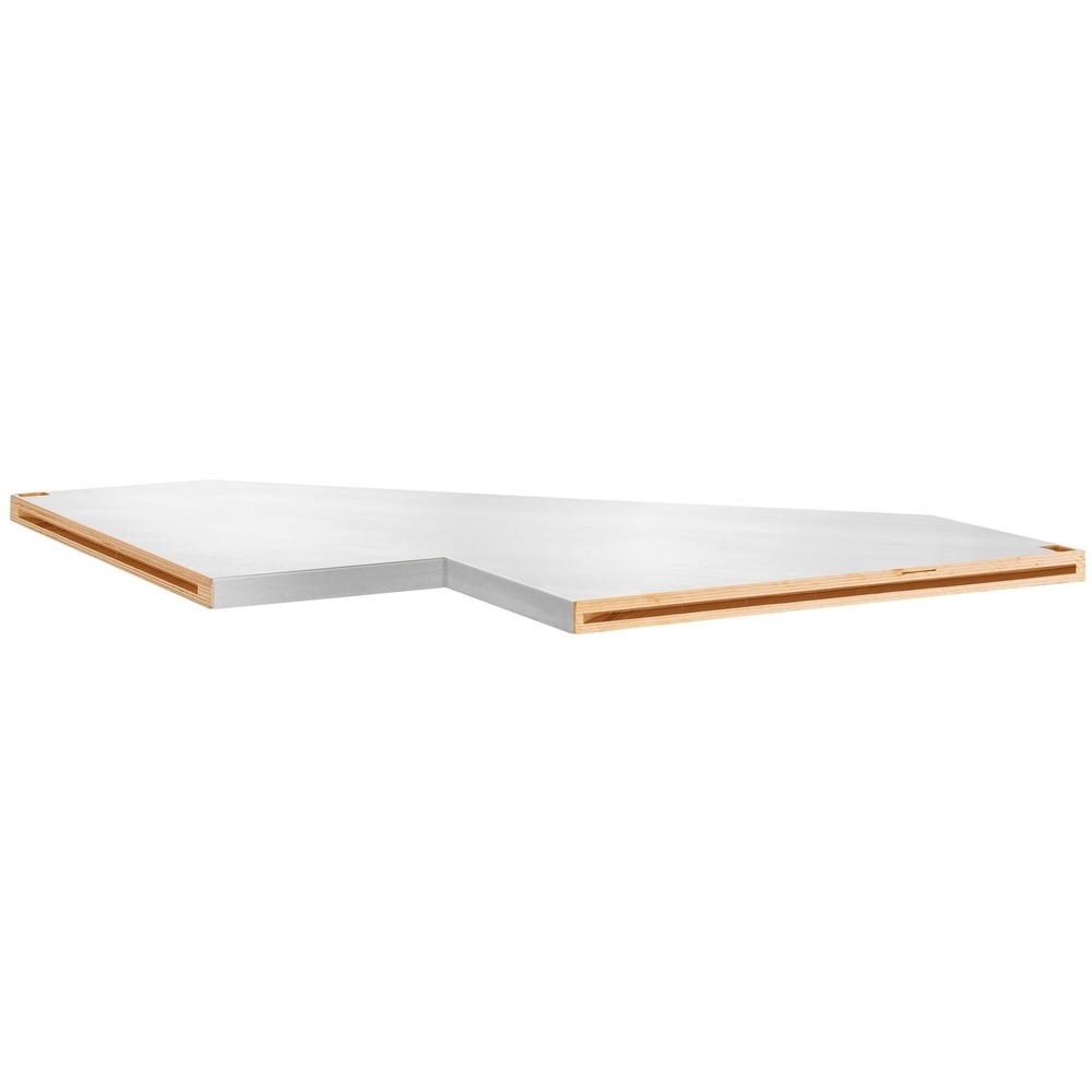 Meuble bas angle 2 tiroirs verticaux plateau inox rouge - FACOM - JLS3-MBSCSG