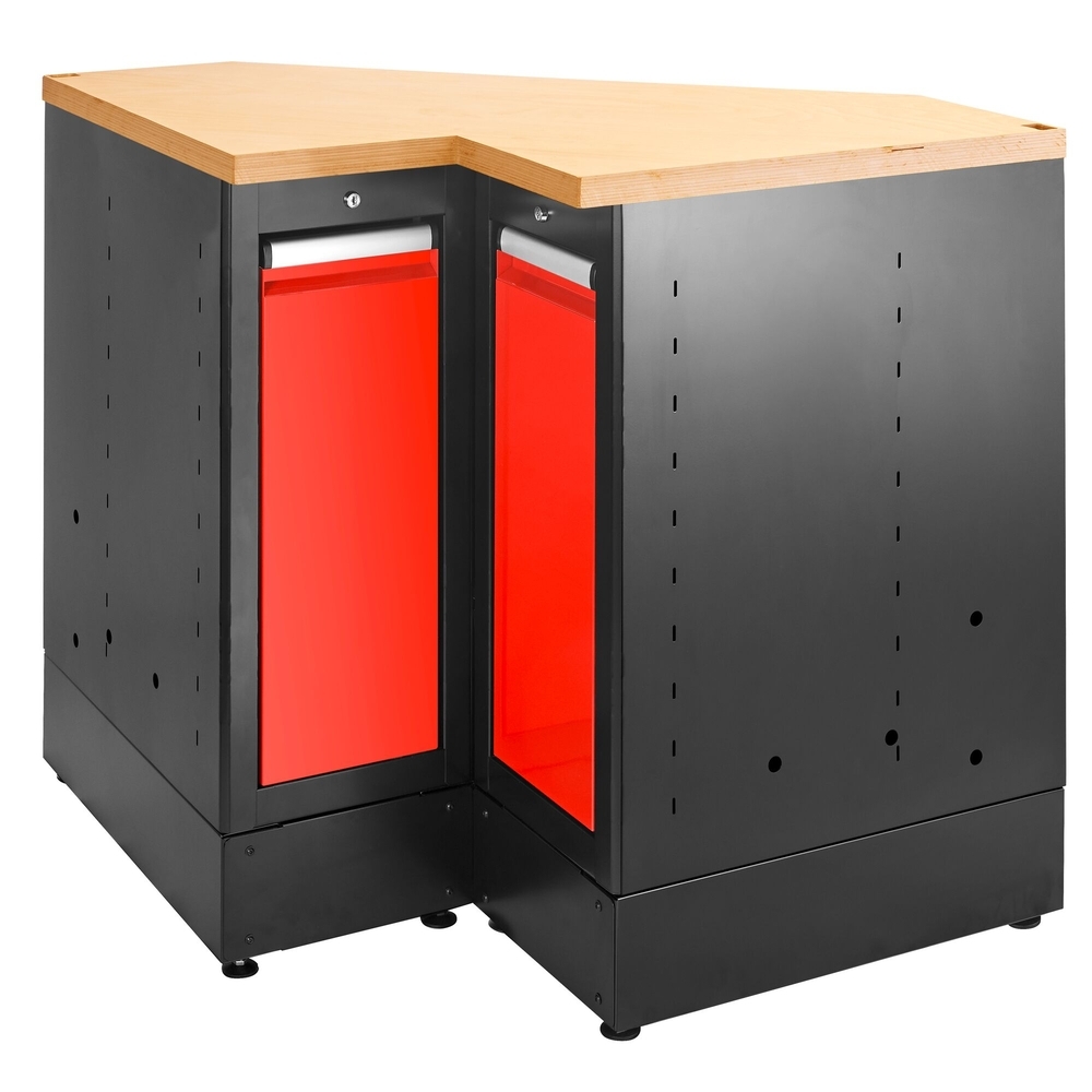 Meuble bas angle 2 tiroirs verticaux plateau bois rouge - FACOM - JLS3-MBSCSW