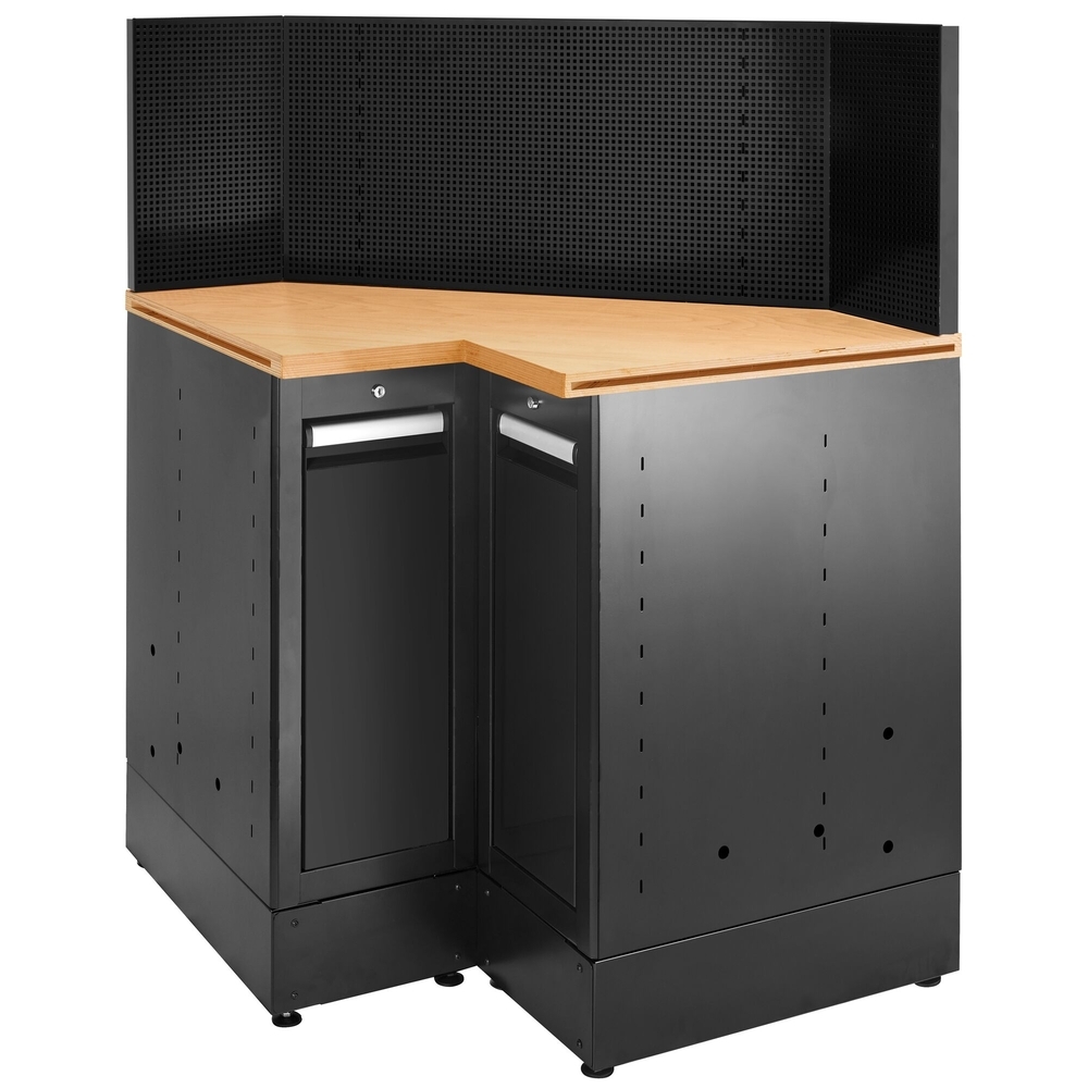 Meuble bas angle 2 tiroirs verticaux plateau bois noir - FACOM - JLS3-MBSCSWBS