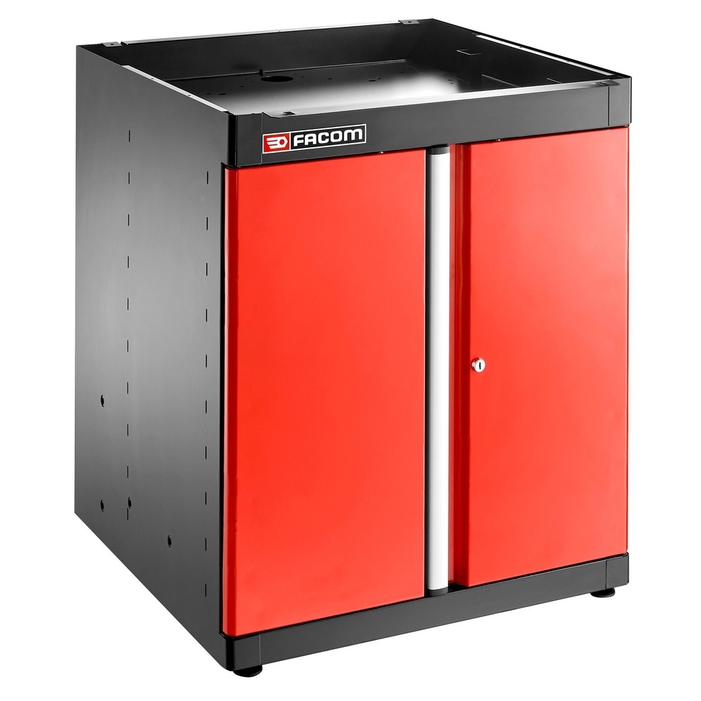 Meuble bas simple 2 portes pleines 1 étagère rouge - FACOM - JLS3-MBSPP
