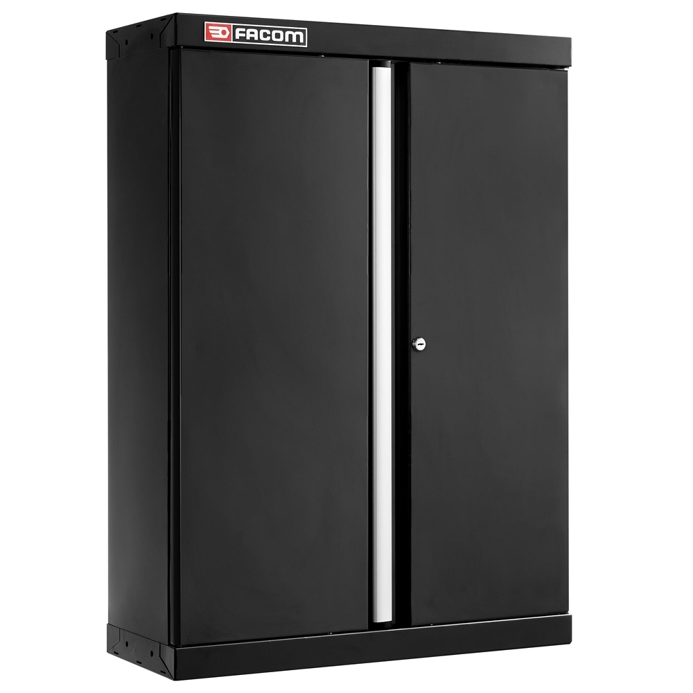 Meuble haut 2 portes pleines 2 étagères noir - FACOM - JLS3-MHSPPBS