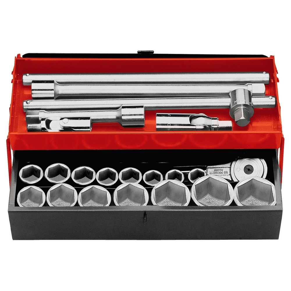 Coffret douilles 6 pans métriques 3/4