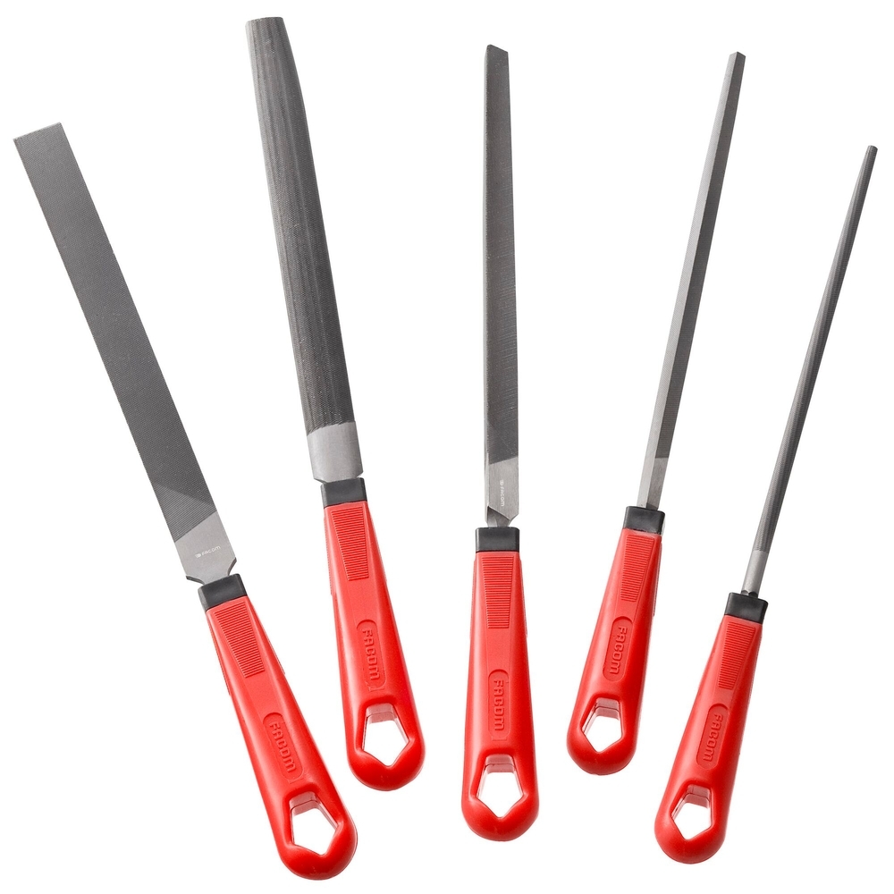 Composition de 5 limes demi-douces - longueur 200 mm - Par 5 - FACOM - LIM200EM.J5