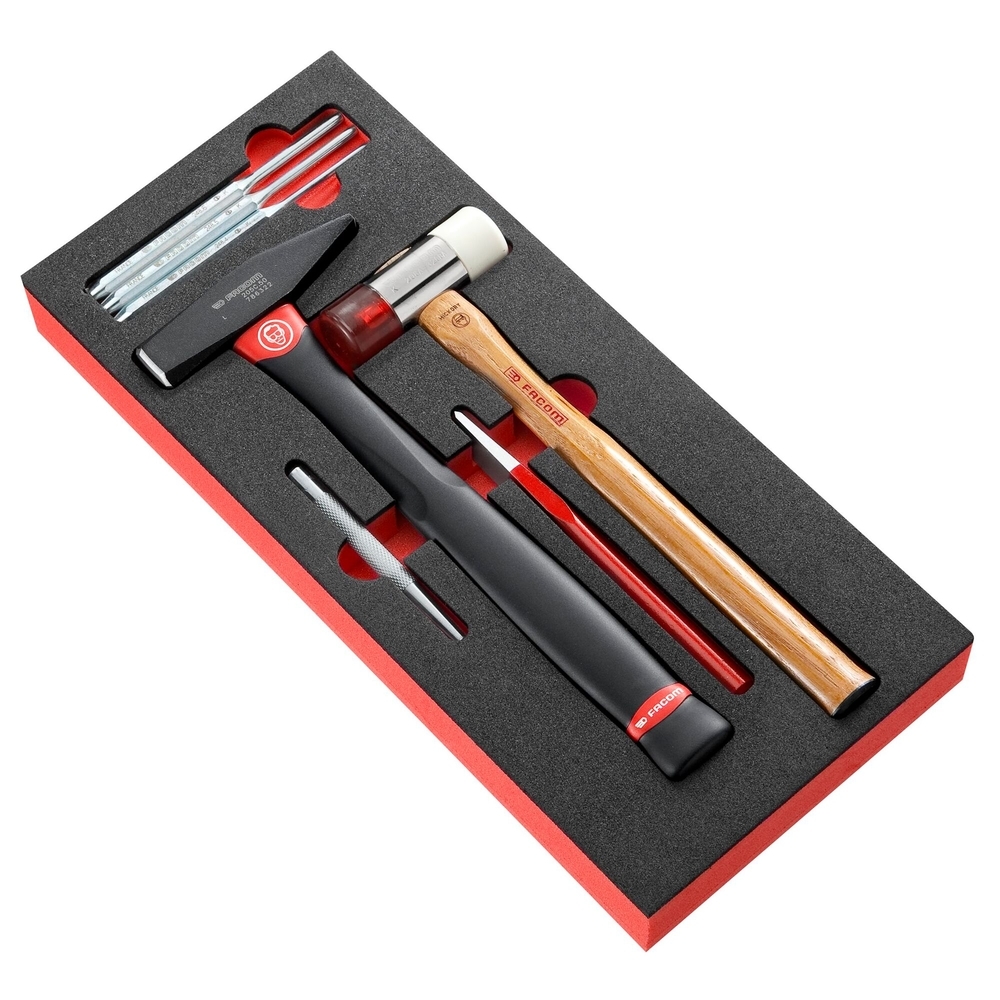 Module 7 outils de frappe avec chasse-goupilles longs + marteau - FACOM - MODM.MI7