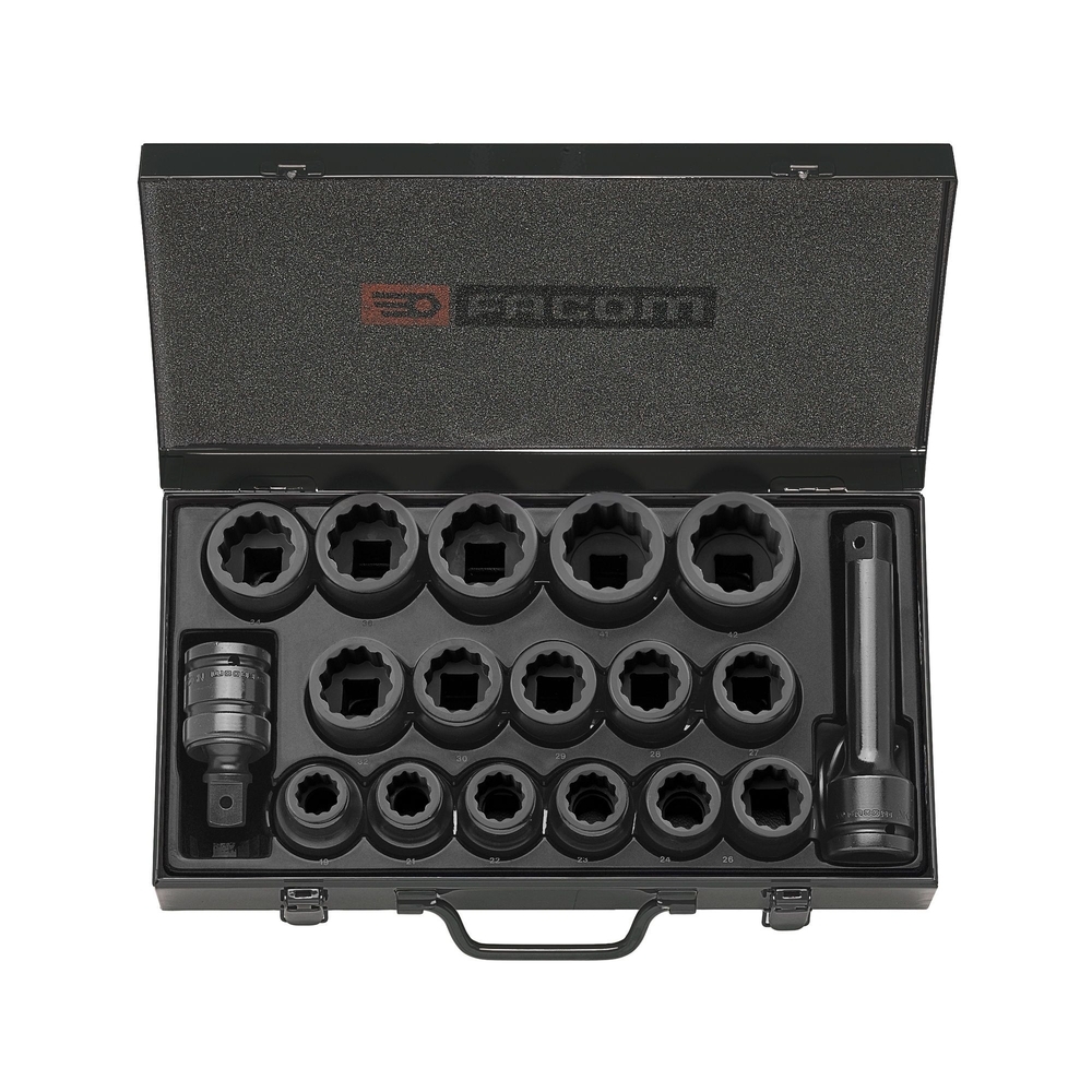 Coffret douilles impact 3/4” 12 pans métriques de 19 à 42 mm - FACOM - NKD.500