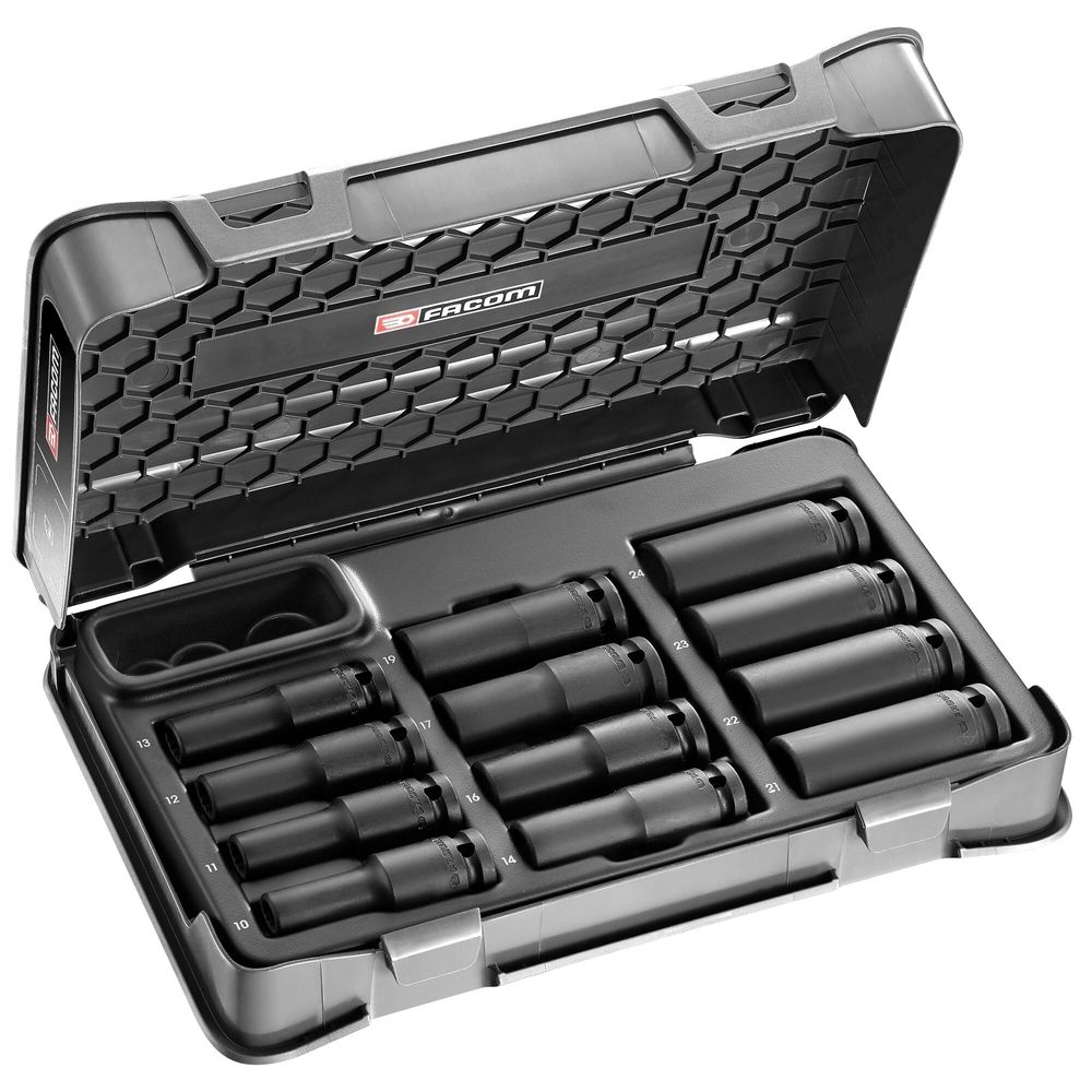 Coffret douilles 1/2' impact 12P long 8-27 mm - FACOM - NSDL.405A