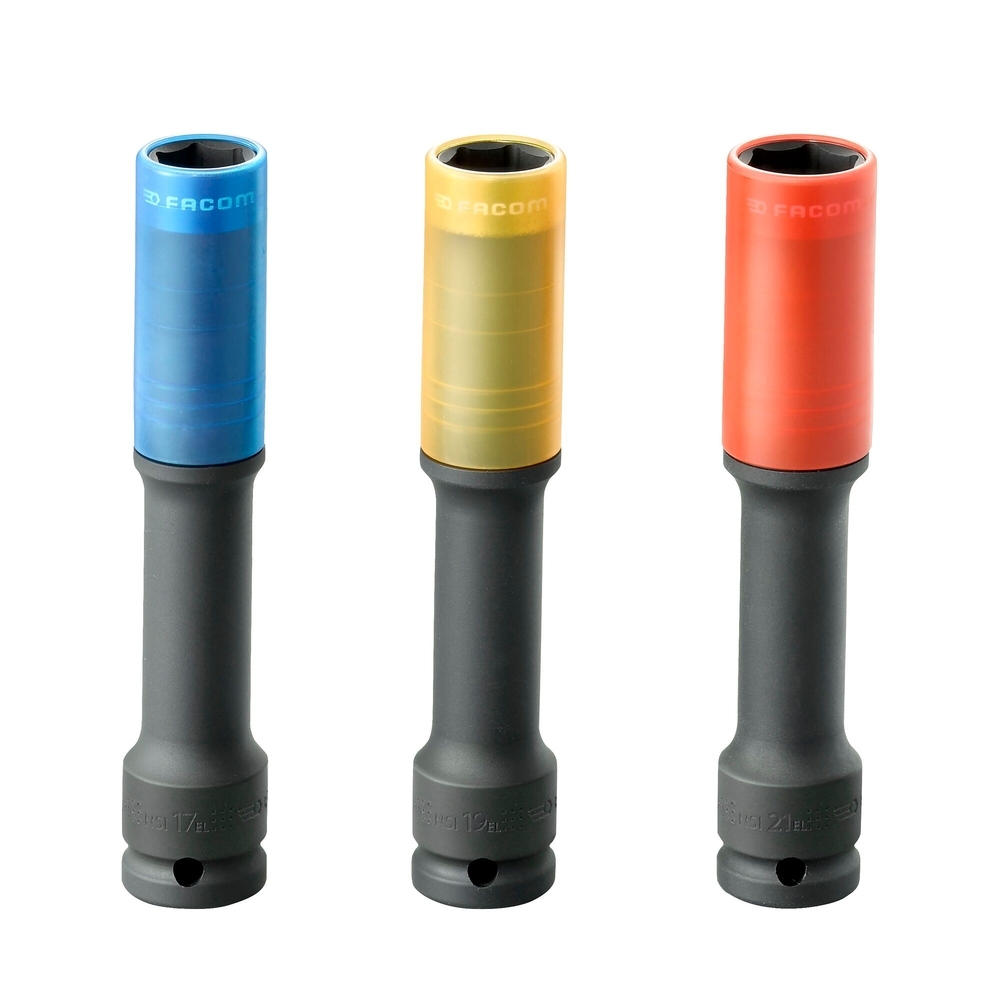 Coffret de 3 douilles longues impact renforcées 1/2 17 à 21 mm - FACOM - NSI.3EL