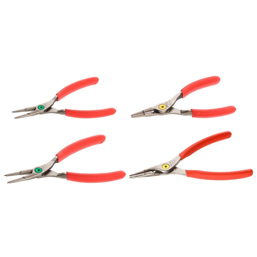 Jeu de 4 pinces pour Circlips bec droit 10 à 60 mm - Par 5 - FACOM - PCSNJ4
