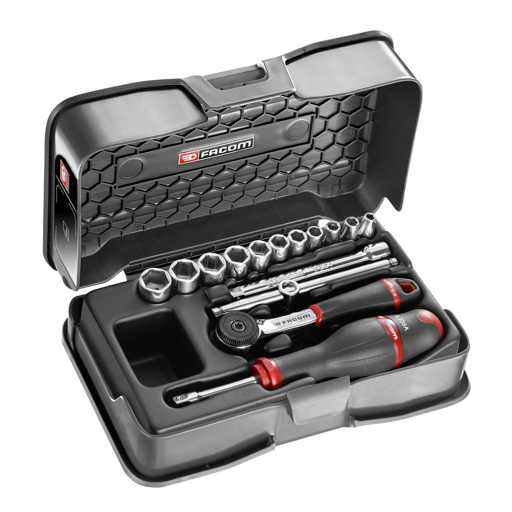 Coffret douilles 6 pans métriques 15 pièces 1/4
