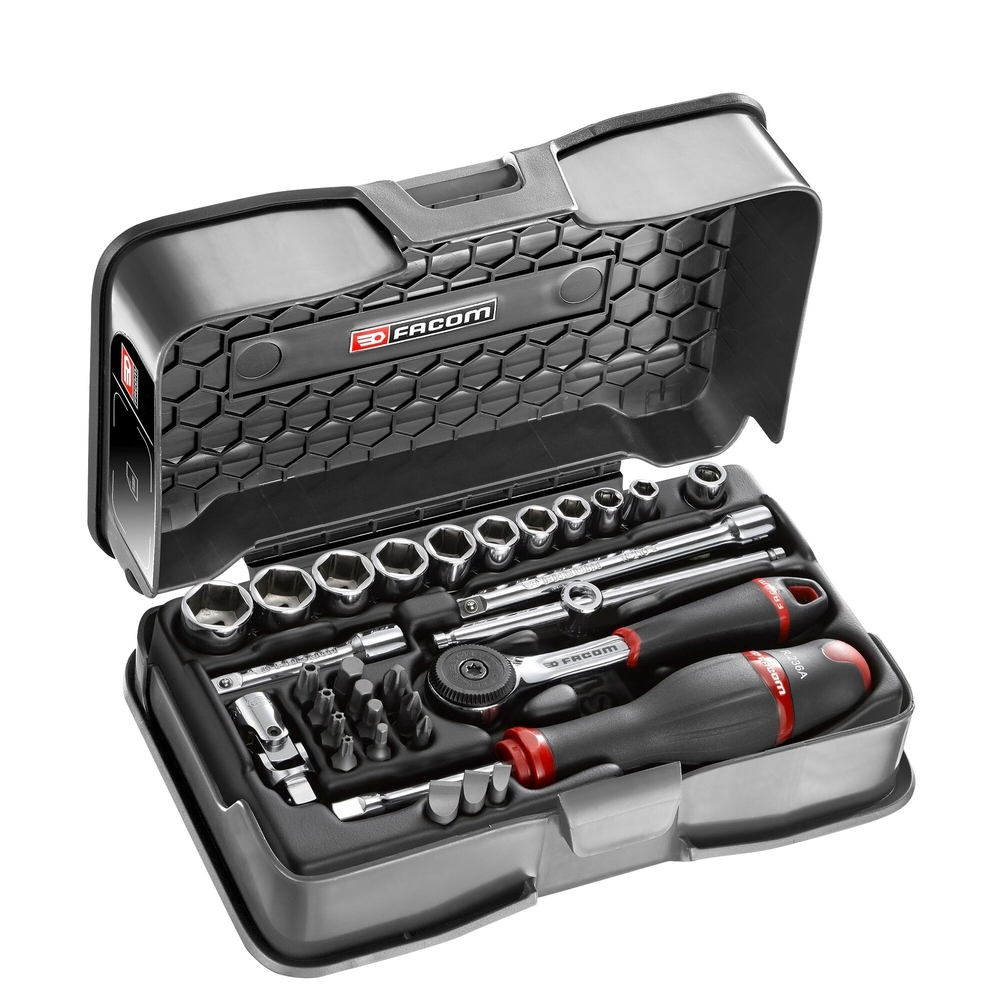 Coffret 31 douilles 6 pans métriques et embouts 1/4