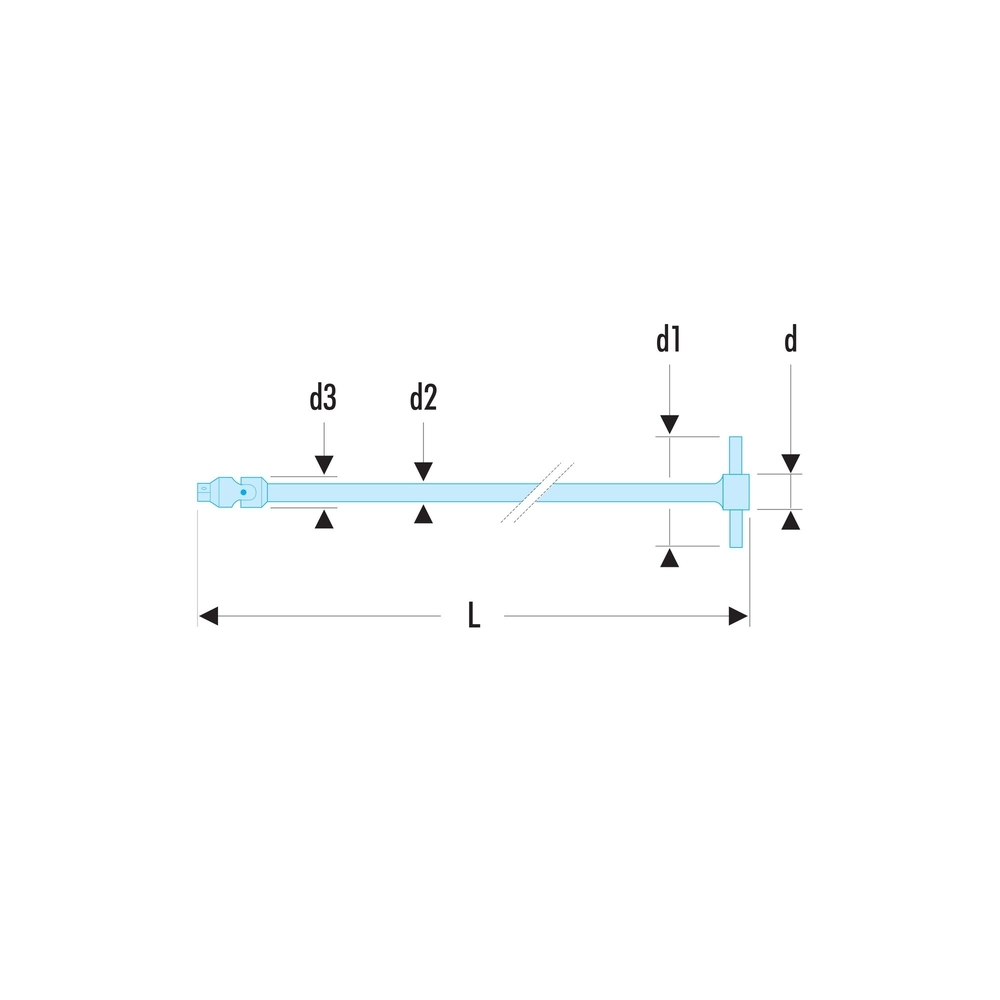 Rallonge 1/4' à cardan 385 mm - FACOM - R.229A