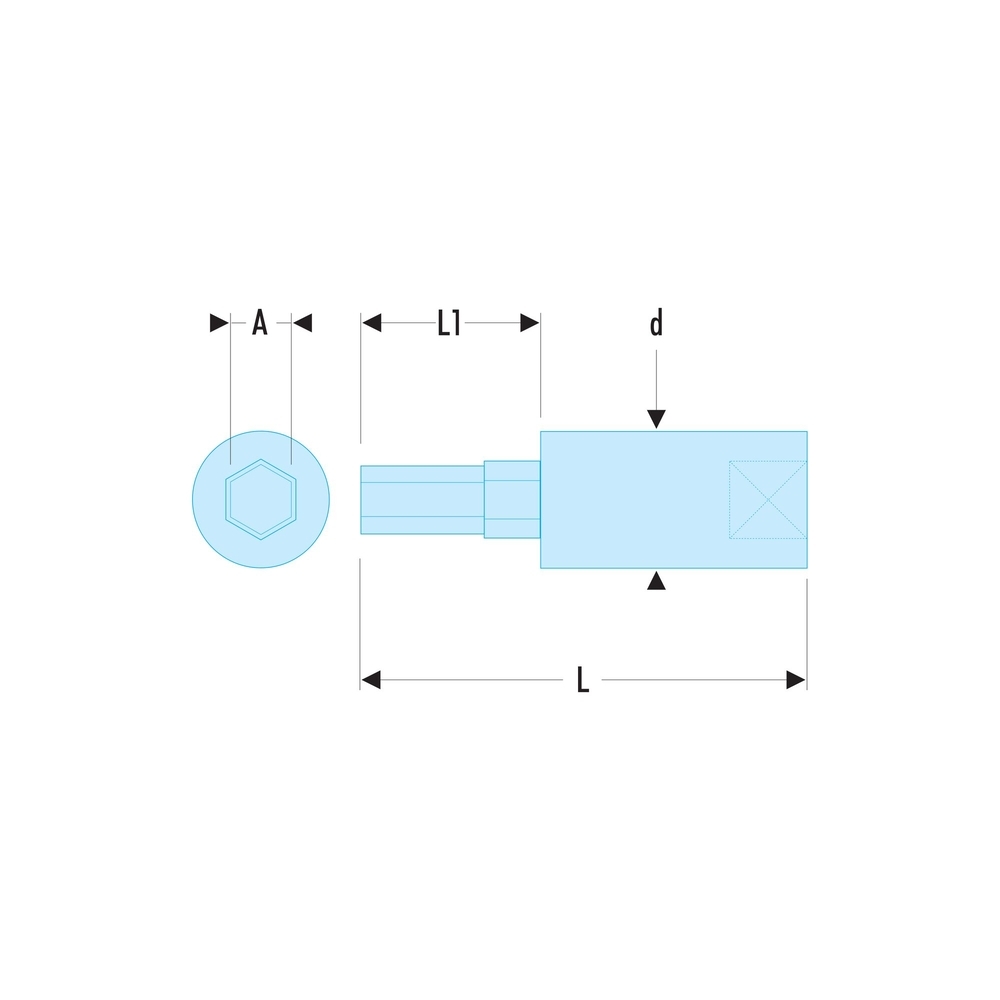 Douil- tournevis 1/4' 6p 10mm - FACOM - RT.10