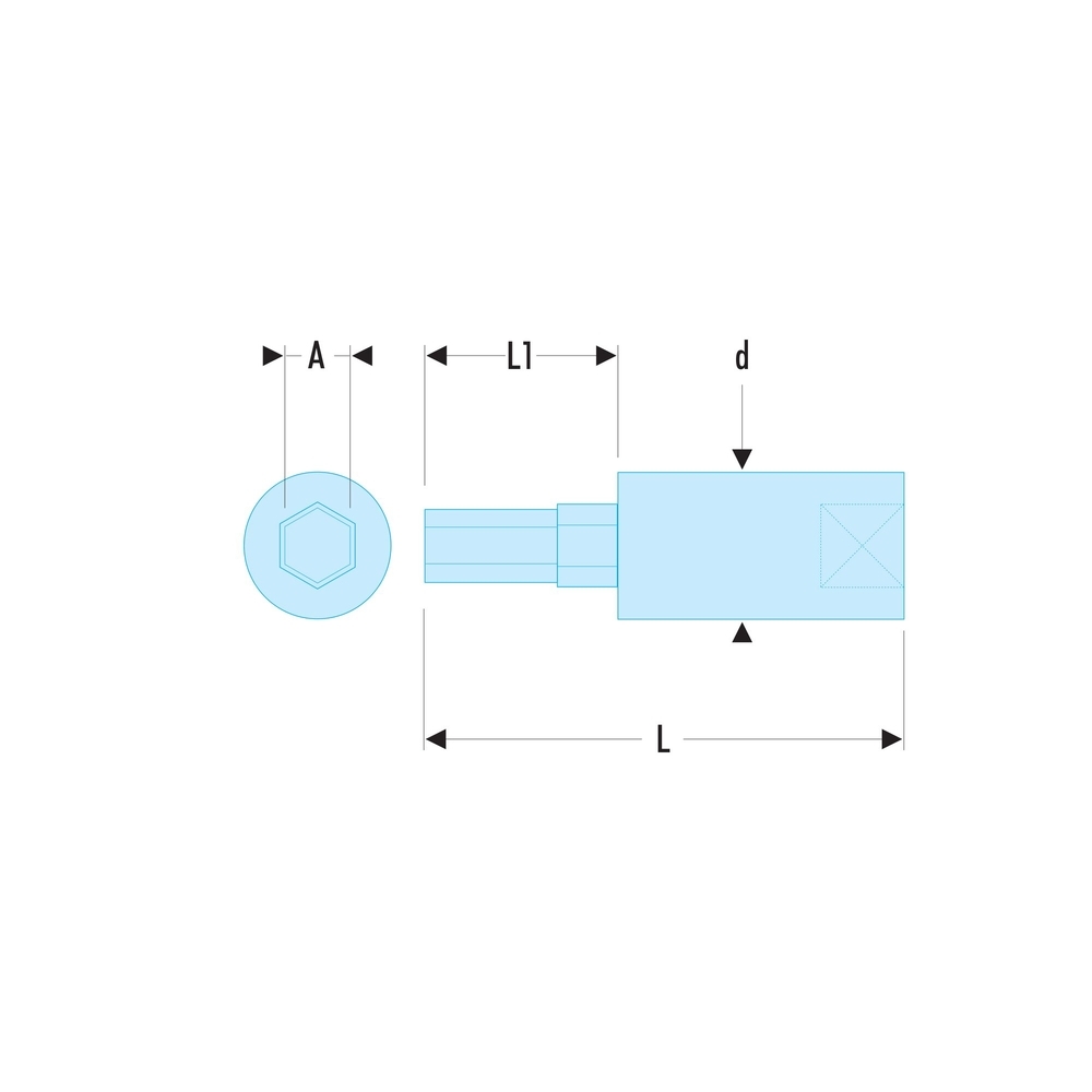 Douil- tournevis 1/4' 6p 3mm - FACOM - RT.3