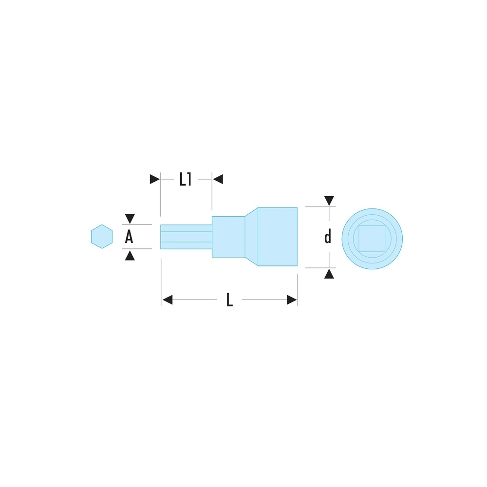 Douille tournevis 1/4 isolée 4mm - FACOM - RT.4AVSE