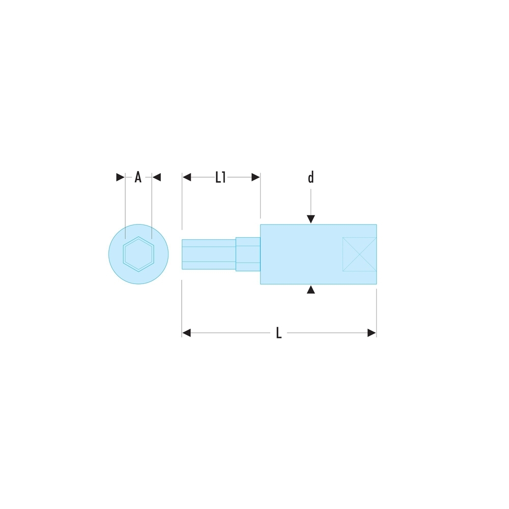 Douil- tournevis 1/4' 6p 5 mm - FACOM - RT.5