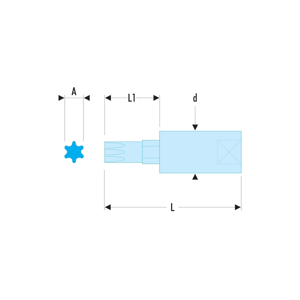Douille 1/4 OGVgrip 6 pans 6mm - FACOM - RTM.6GRP