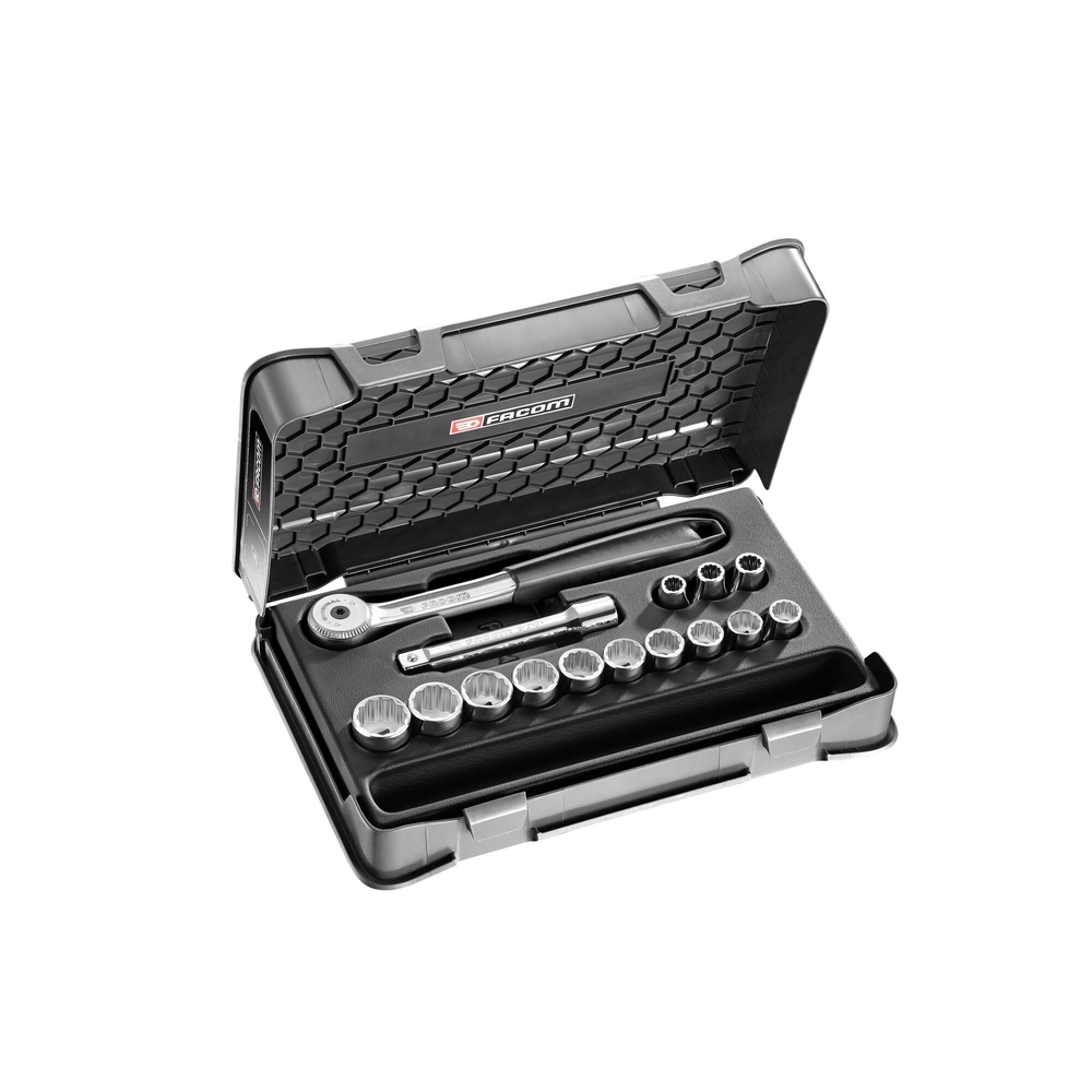 Coffret douilles 12 pans métriques 15 pièces 1/2