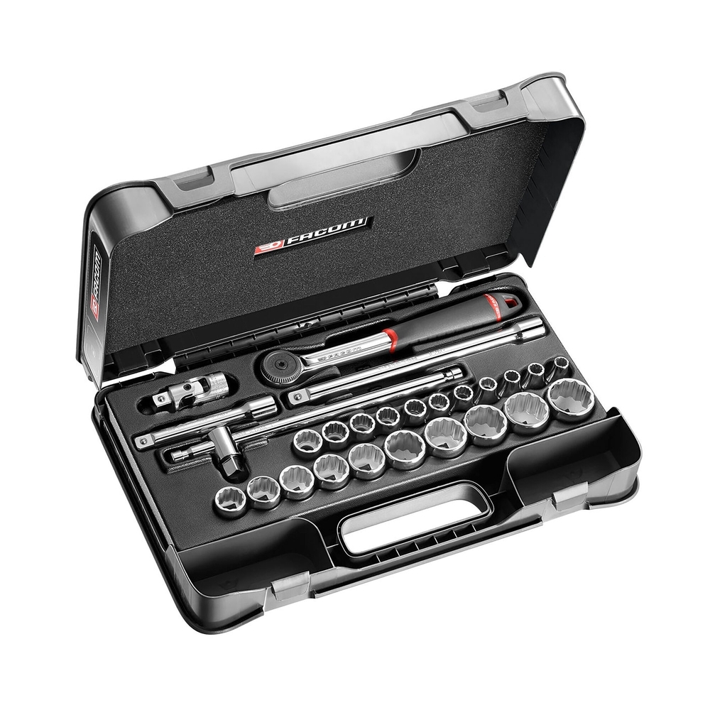 Coffret douilles 1/2' 12p mm s.16 - FACOM - S.161-4P12