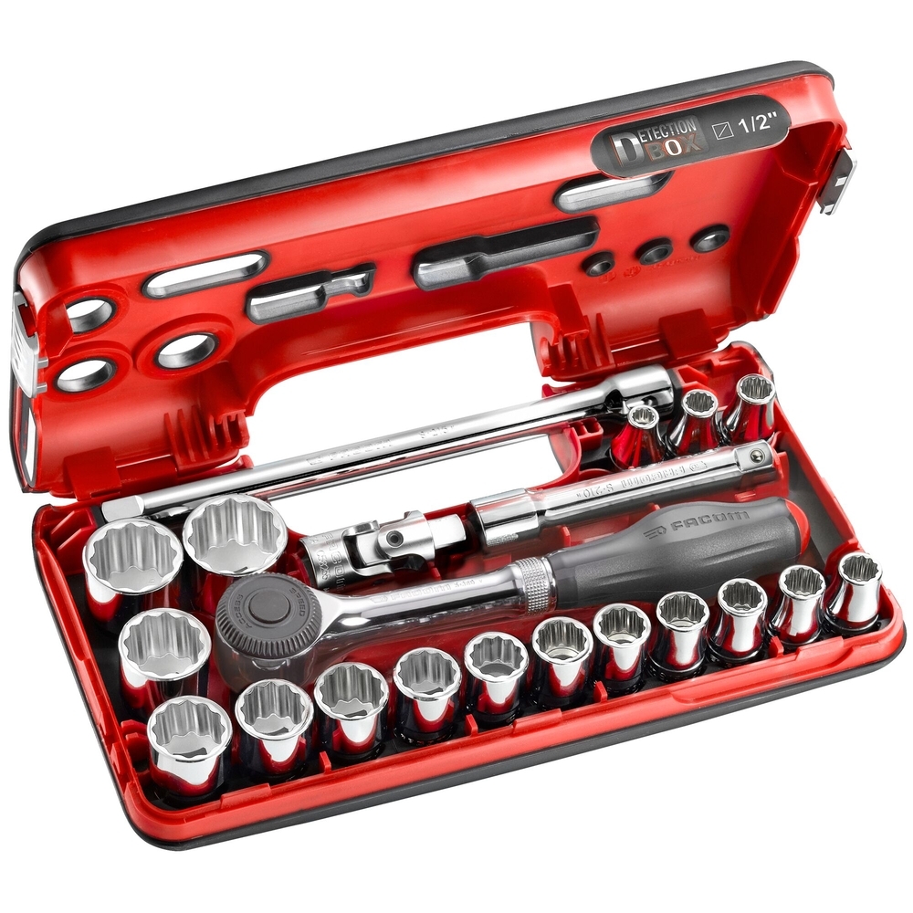Coffret douilles 1/2 12 pans - 21 pièces - FACOM - S.360DBOX112