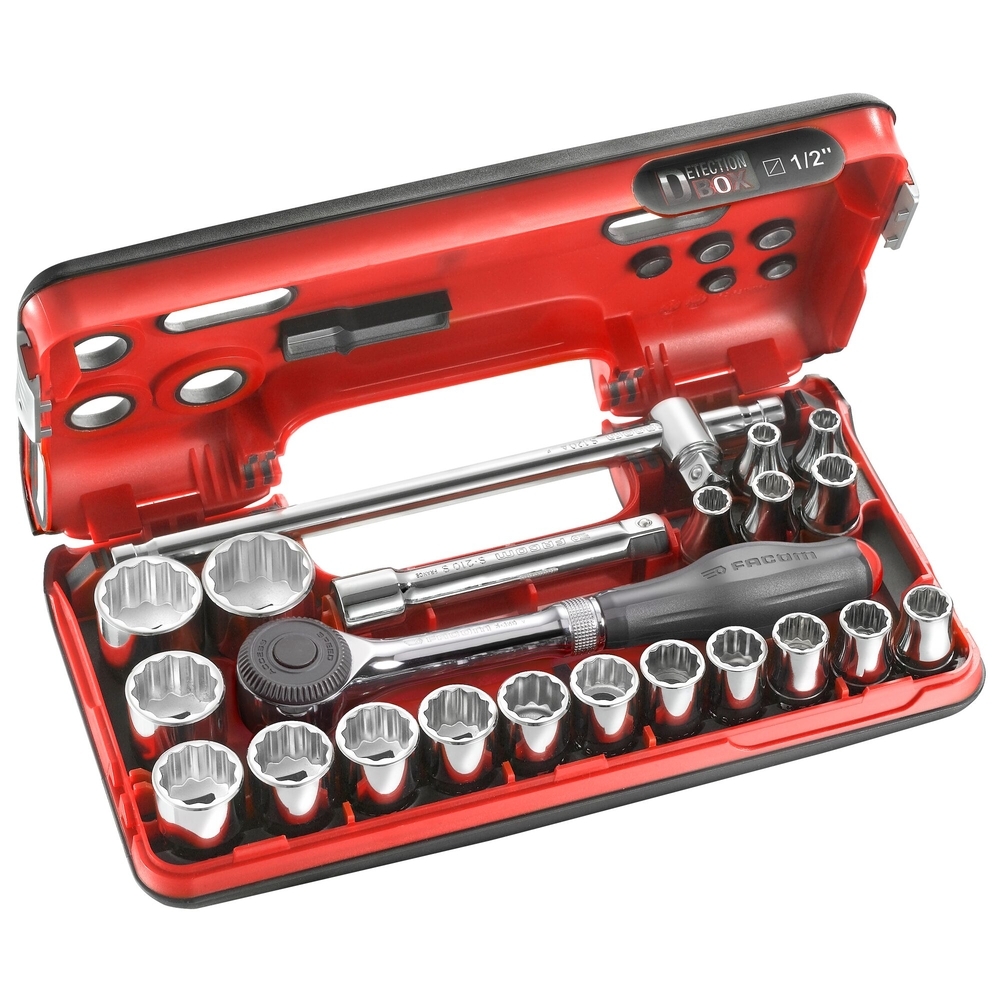 Coffret douilles 1/2 12 pans - 22pièces - FACOM - S.360DBOX412