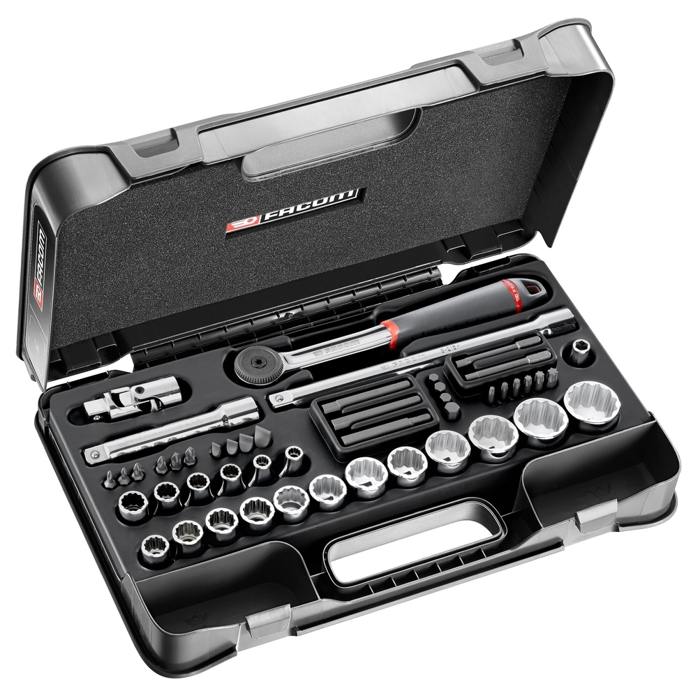 Coffret douilles 12 pans métriques - 48 pièces, 1/2