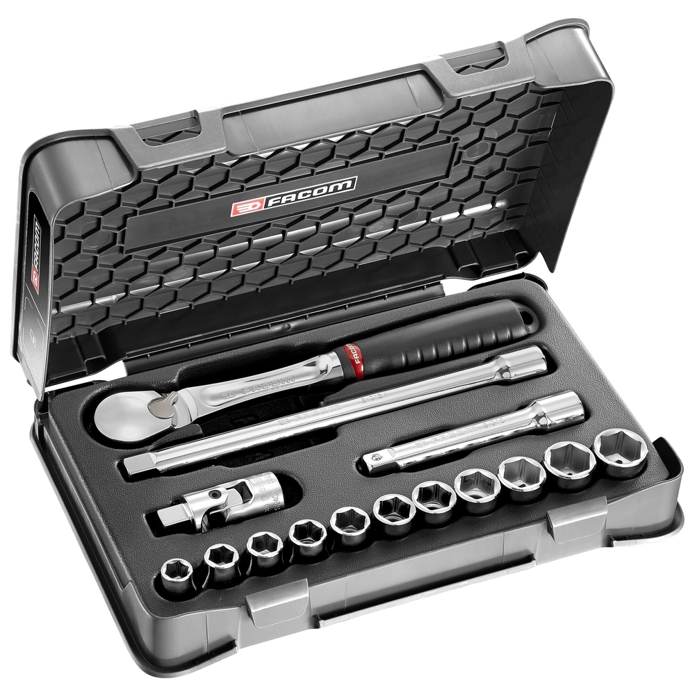 Coffret douilles 6 pans en pouces 15 pièces 1/2