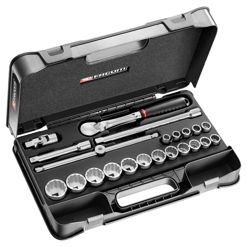 Coffret douilles 12 pans en pouces 22 pièces 1/2