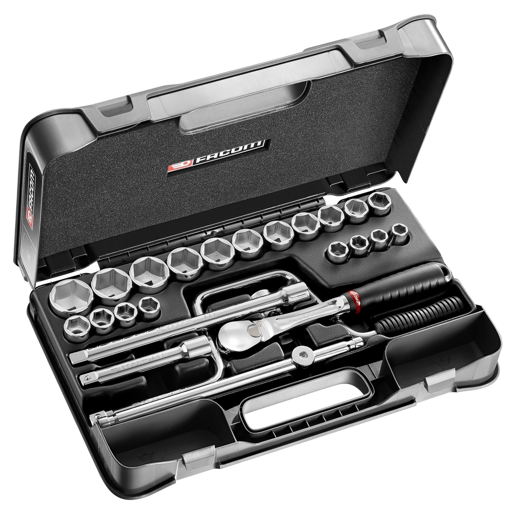 Coffret douilles 6 pans en pouces 25 pièces 1/2