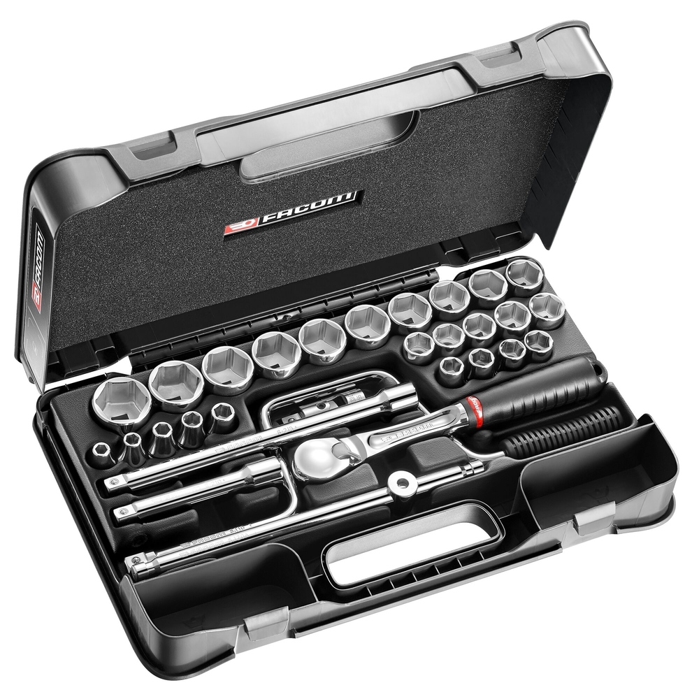 Coffret douilles 6 pans métriques 30 pièces 1/2