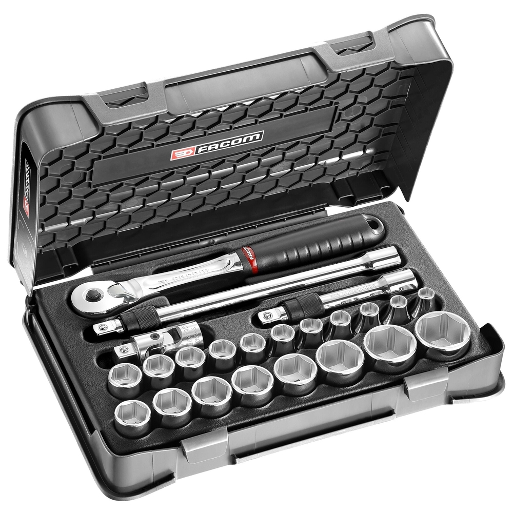 Coffret douilles 6 pans métriques 23 pièces 1/2